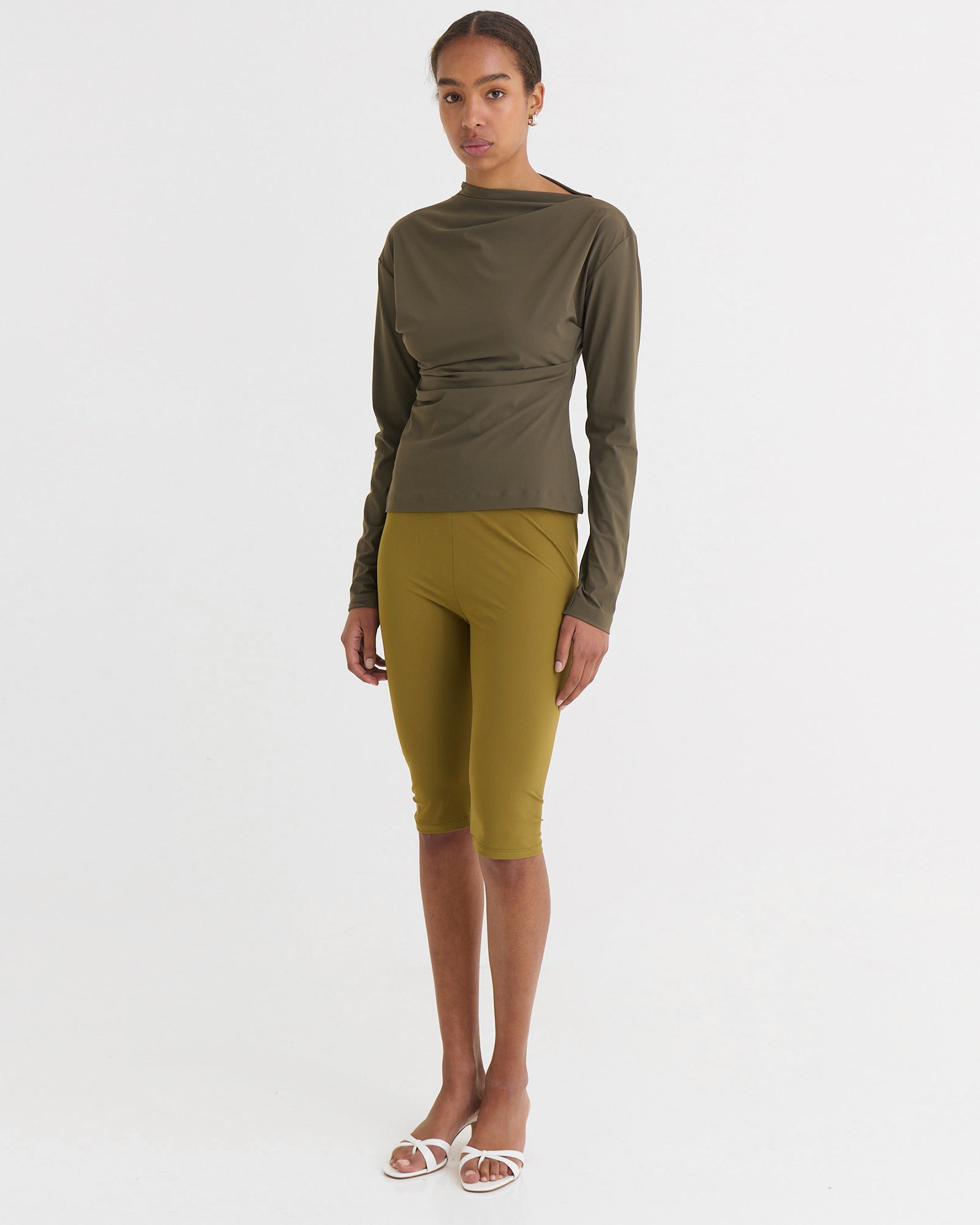 Capri leggings, Olive