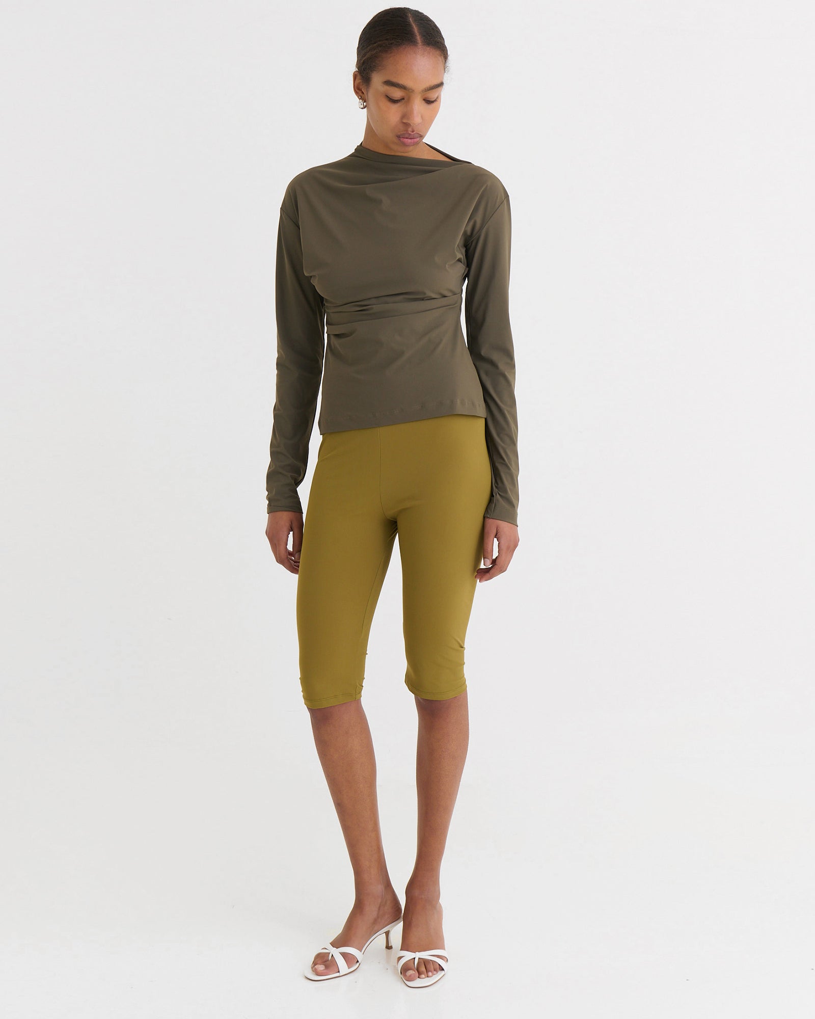 Capri leggings, Olive