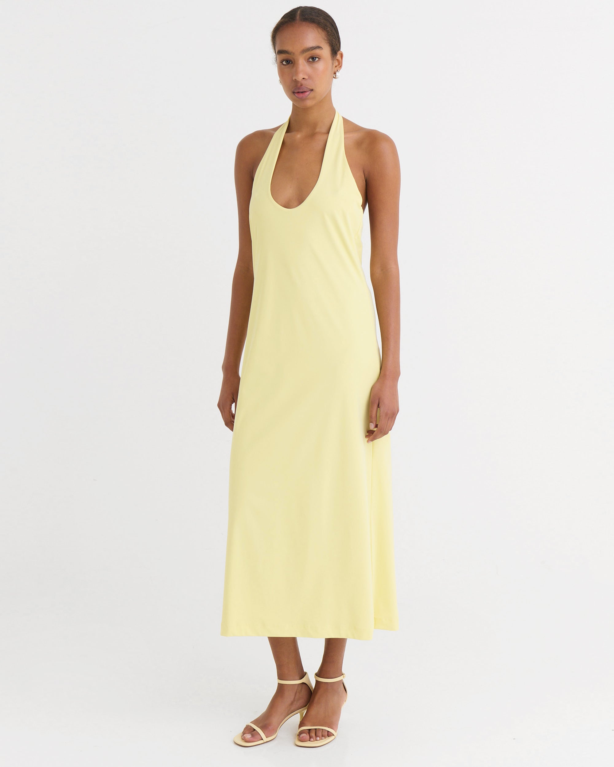 Halter dress, Lemon