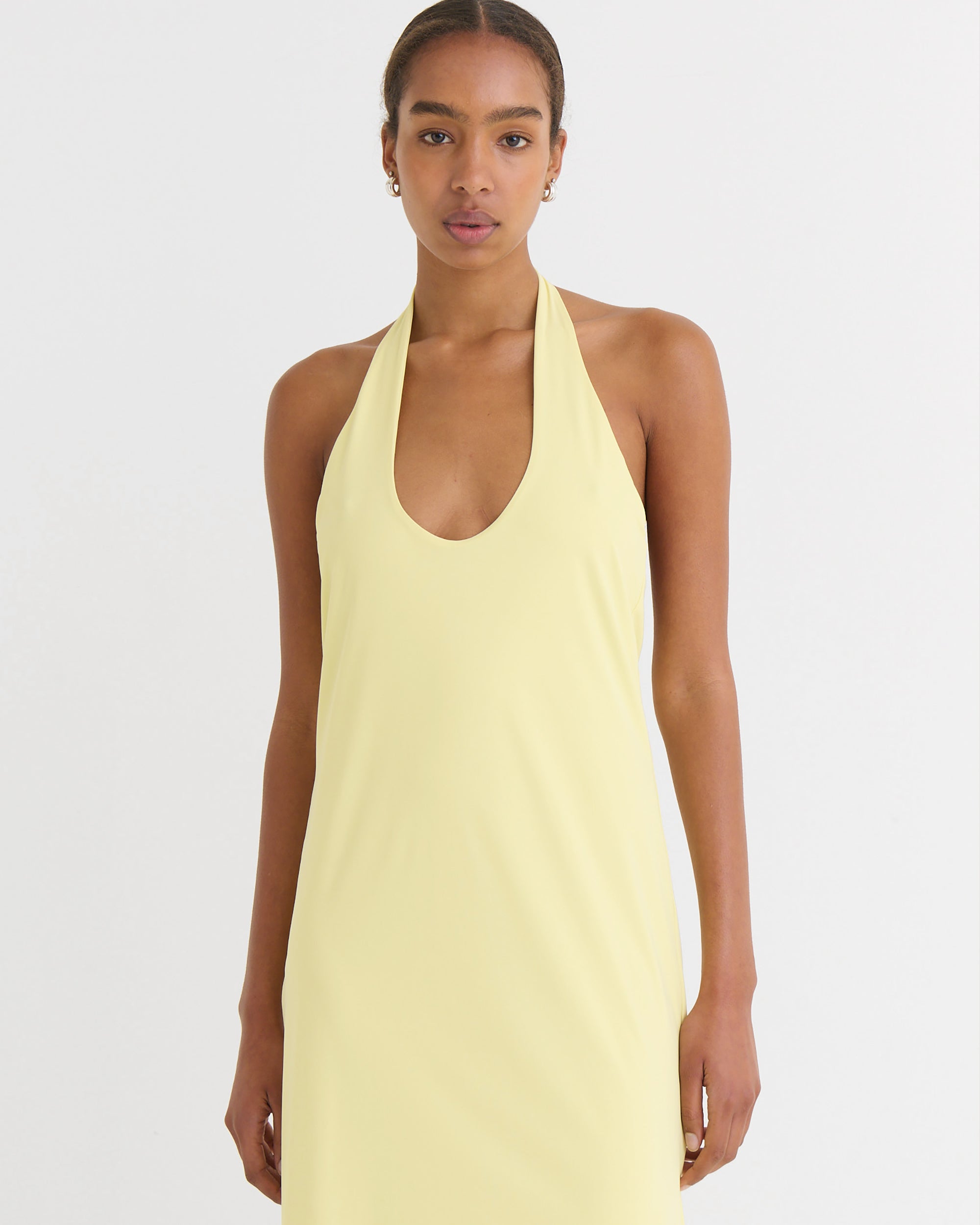 Halter dress, Lemon