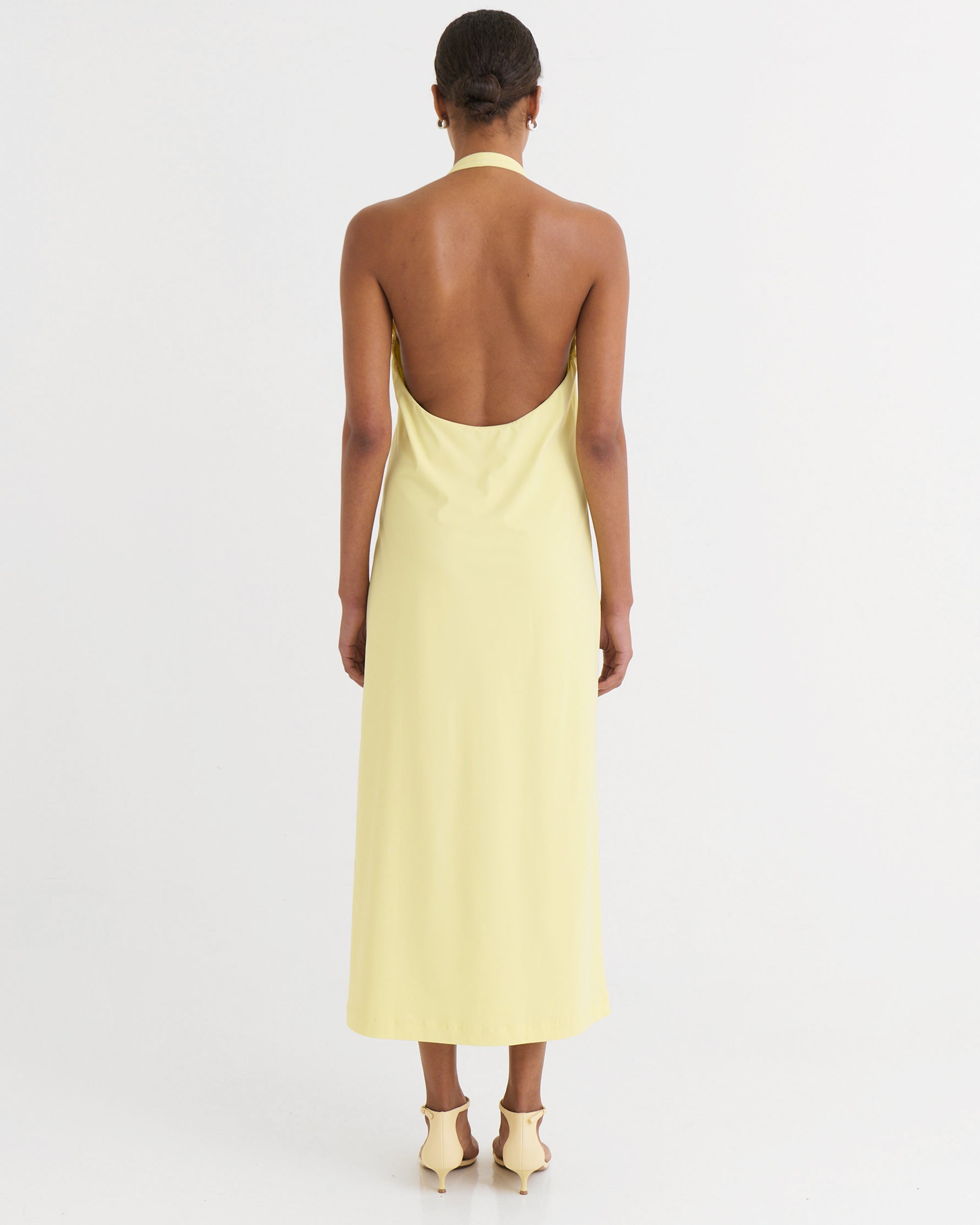 Halter dress, Lemon