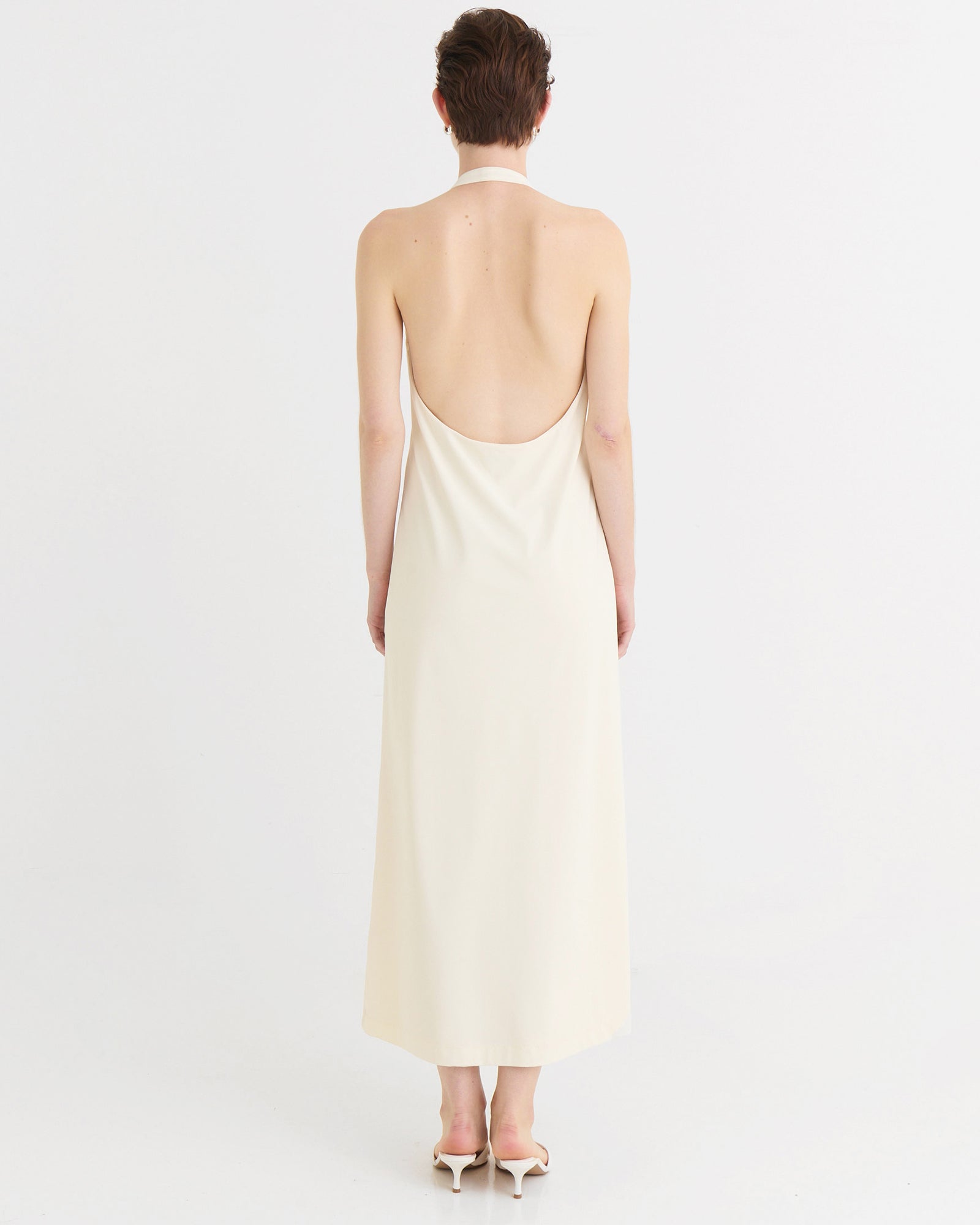 Halter dress, Cream