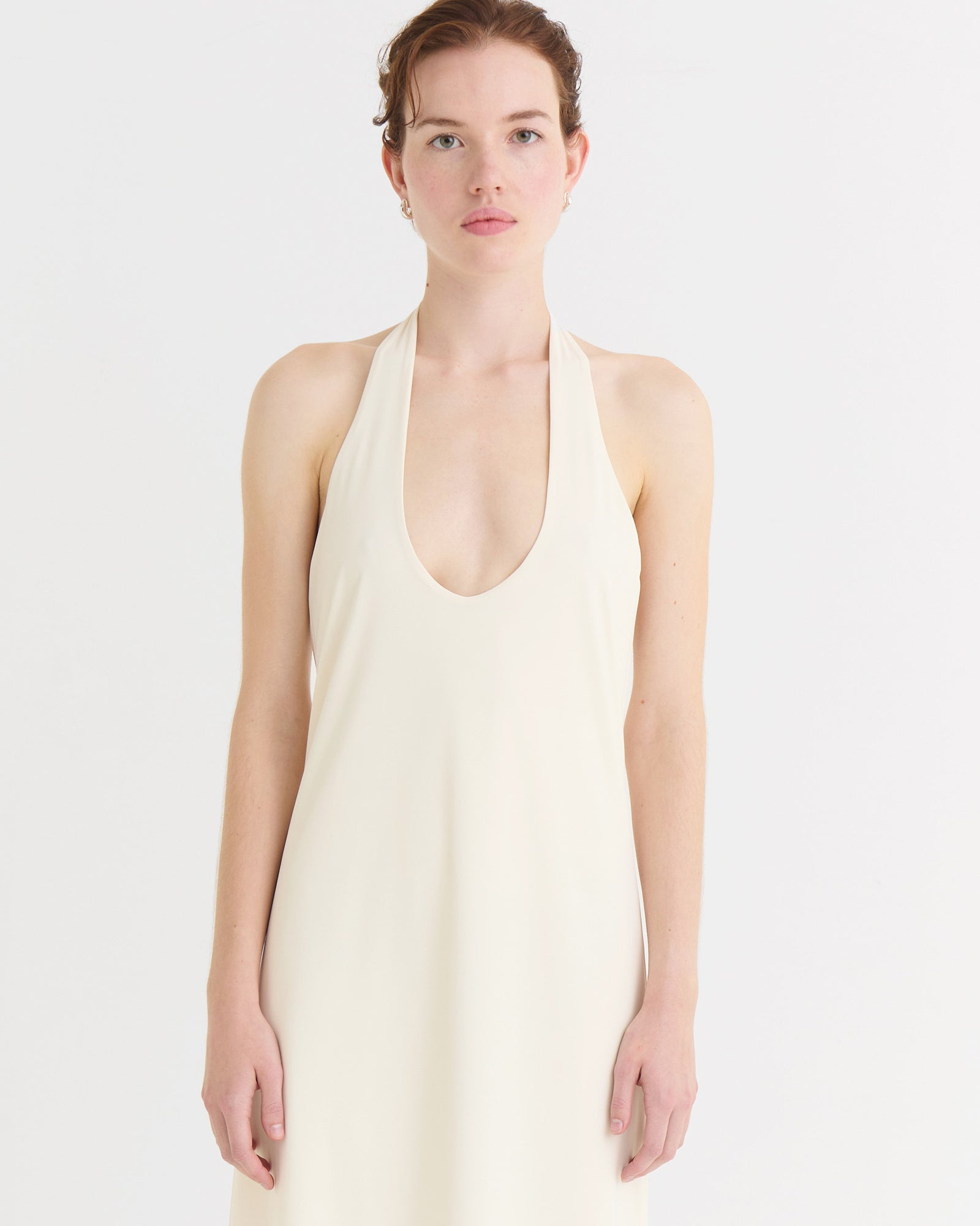 Halter dress, Cream