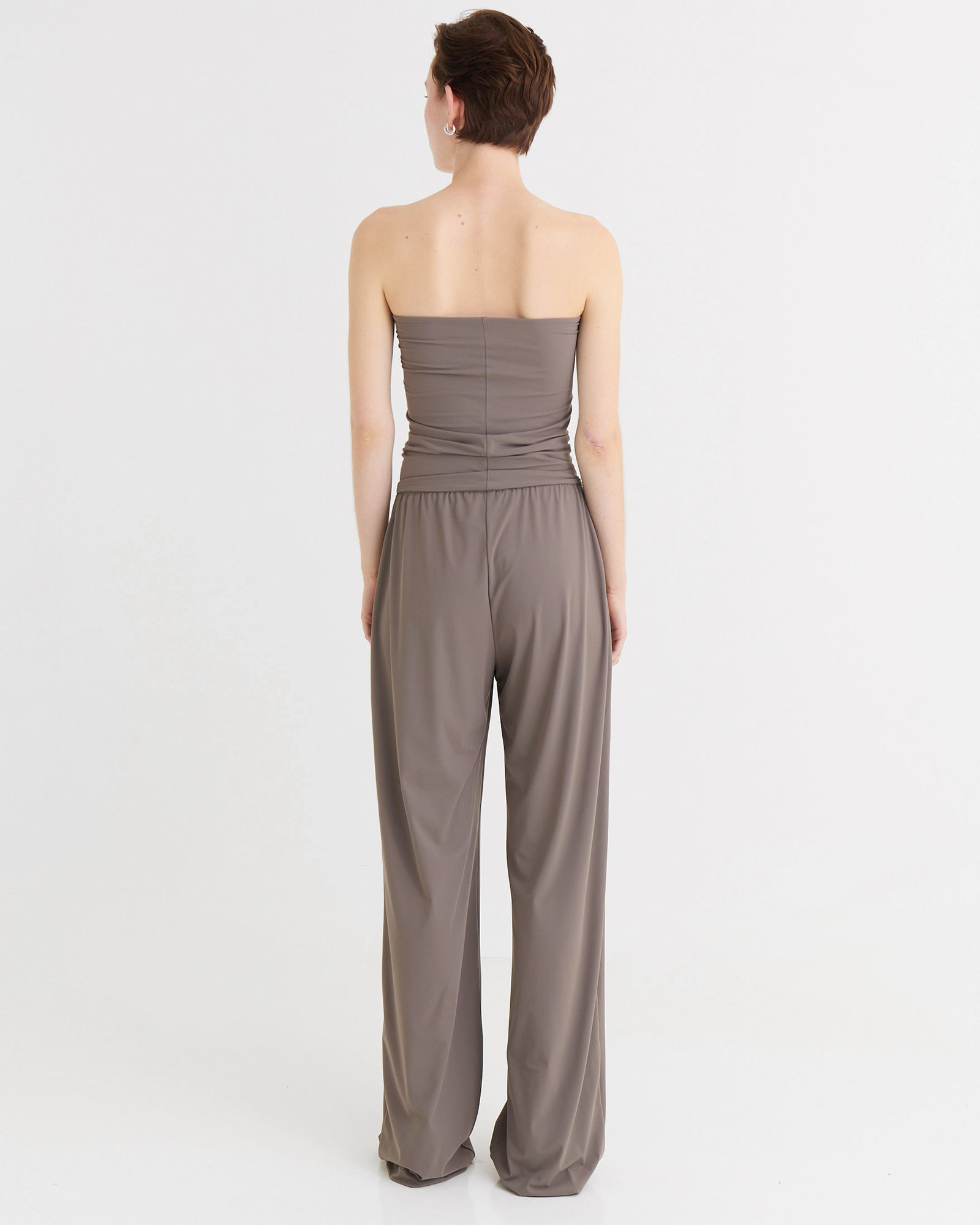 Wide fit pants, Taupe