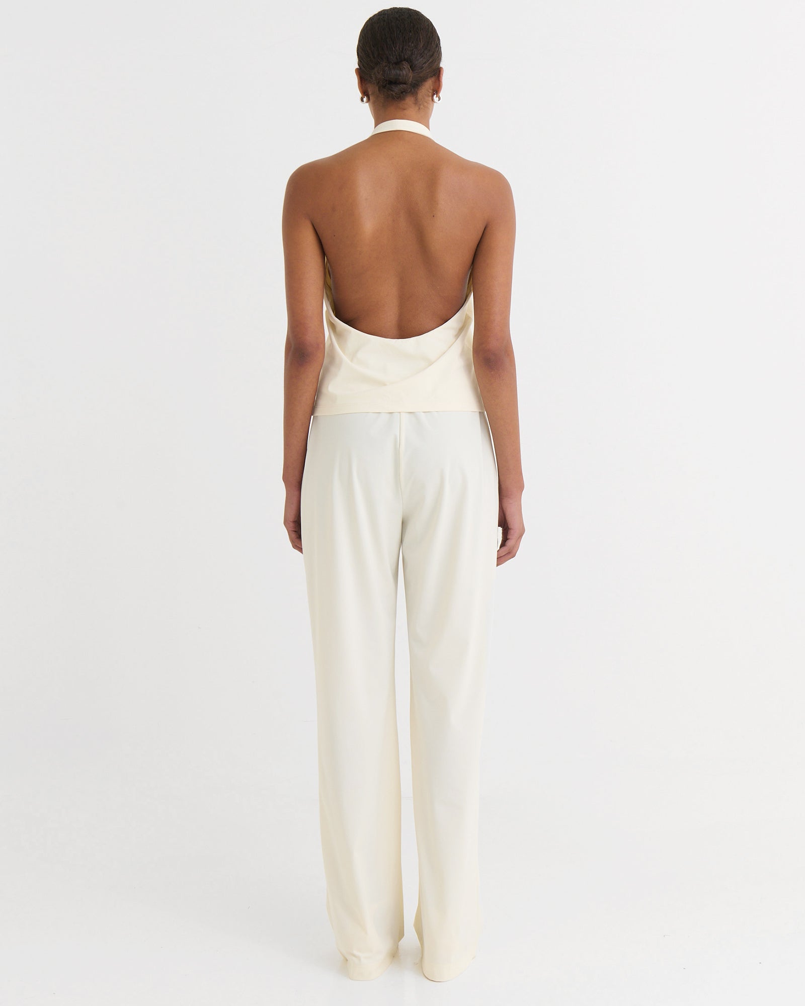 Wide fit pants, Cream