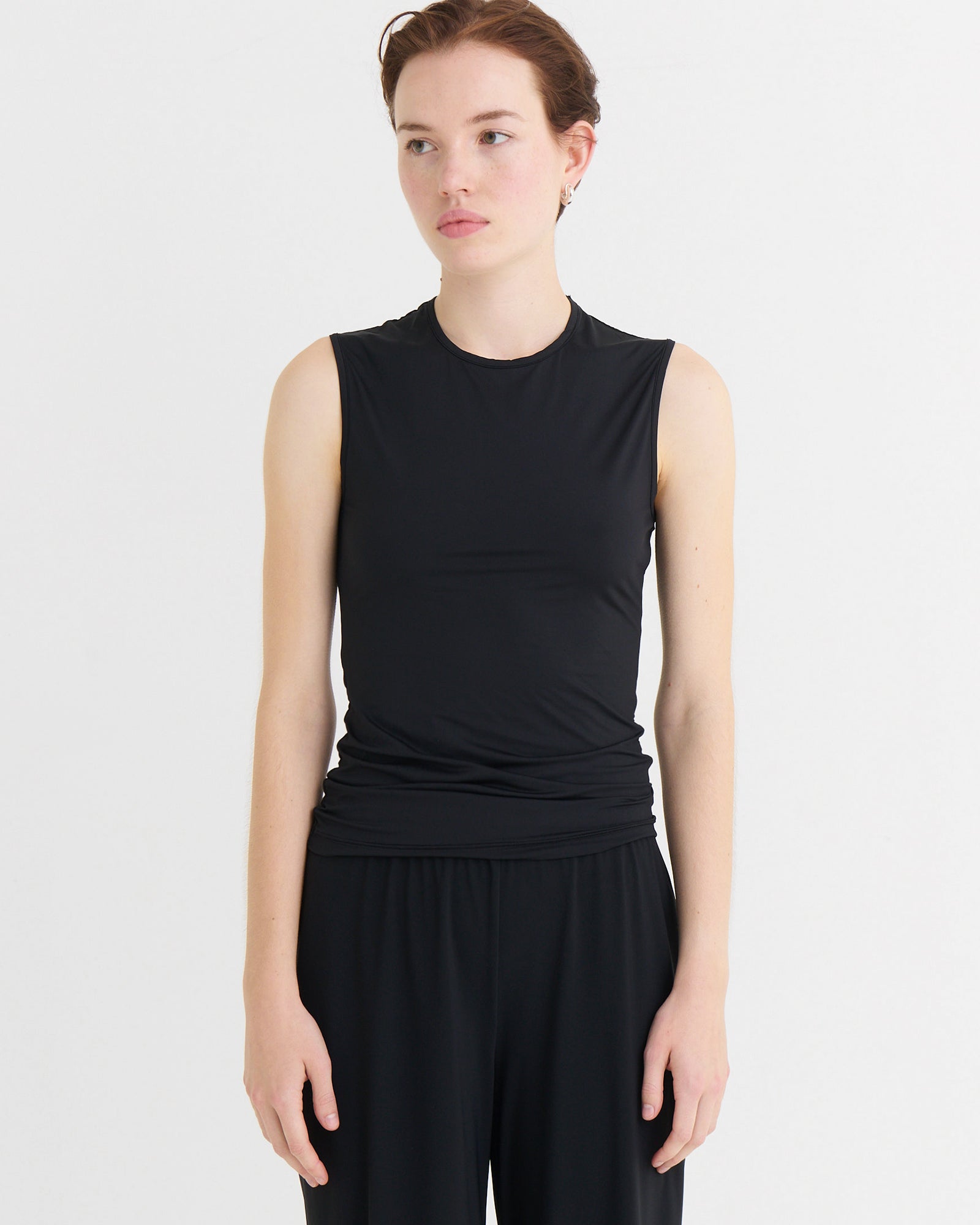 Second skin sleeveless top, Black