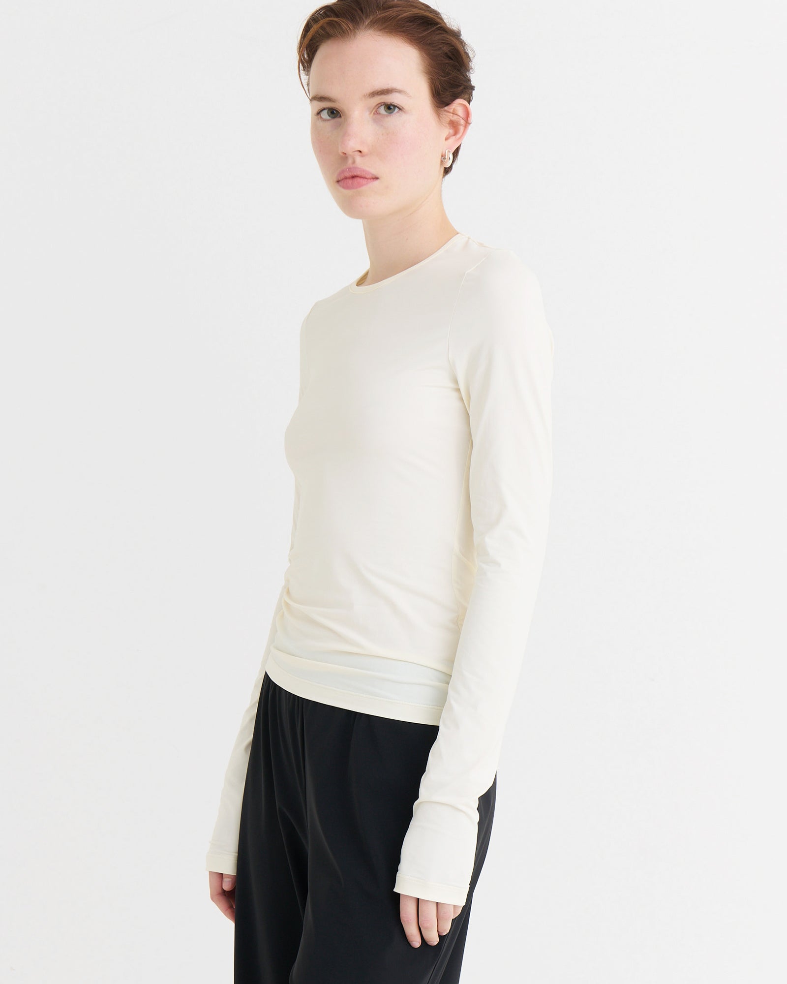 Second skin longsleeve top, Cream