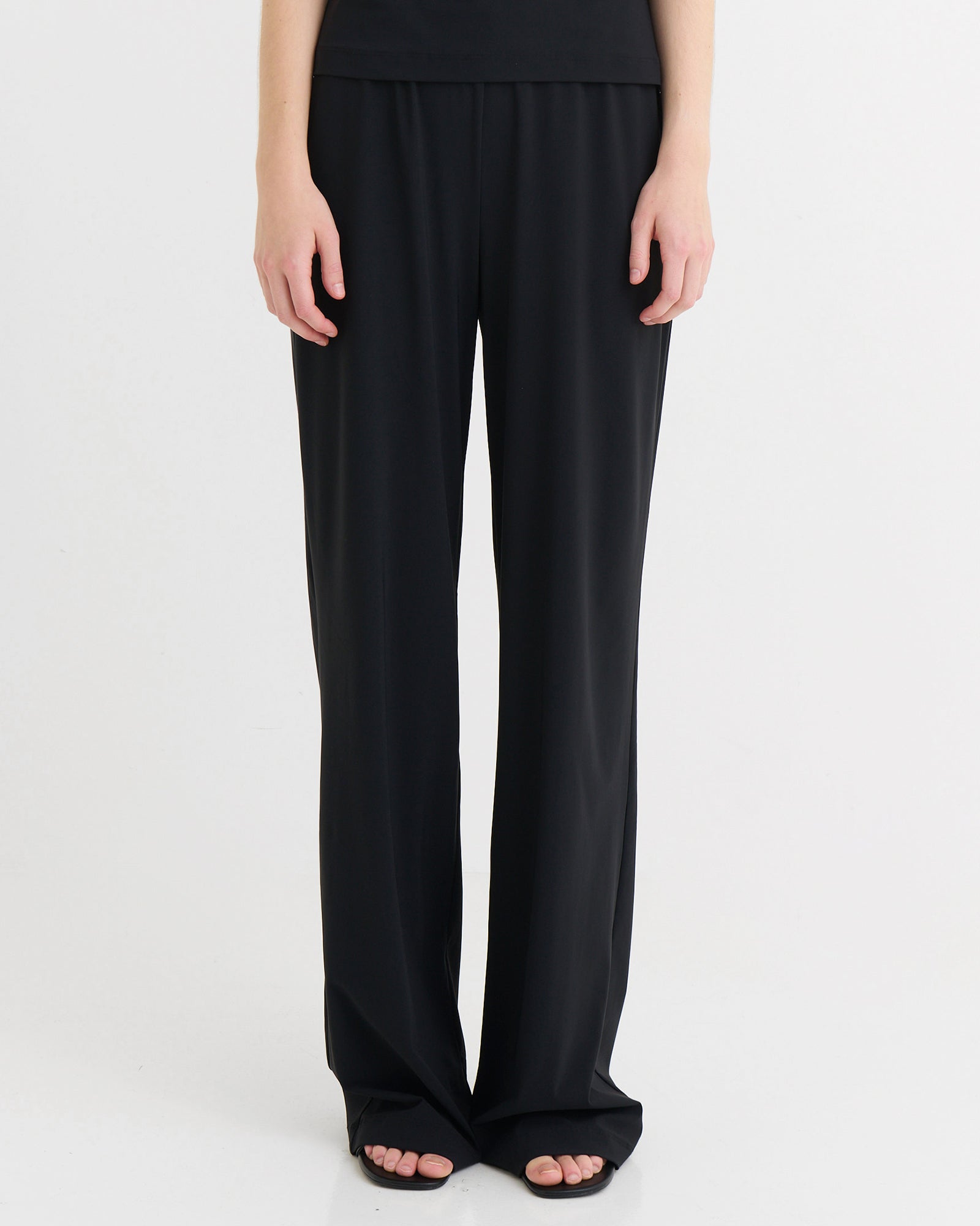 Wide fit pants, Black