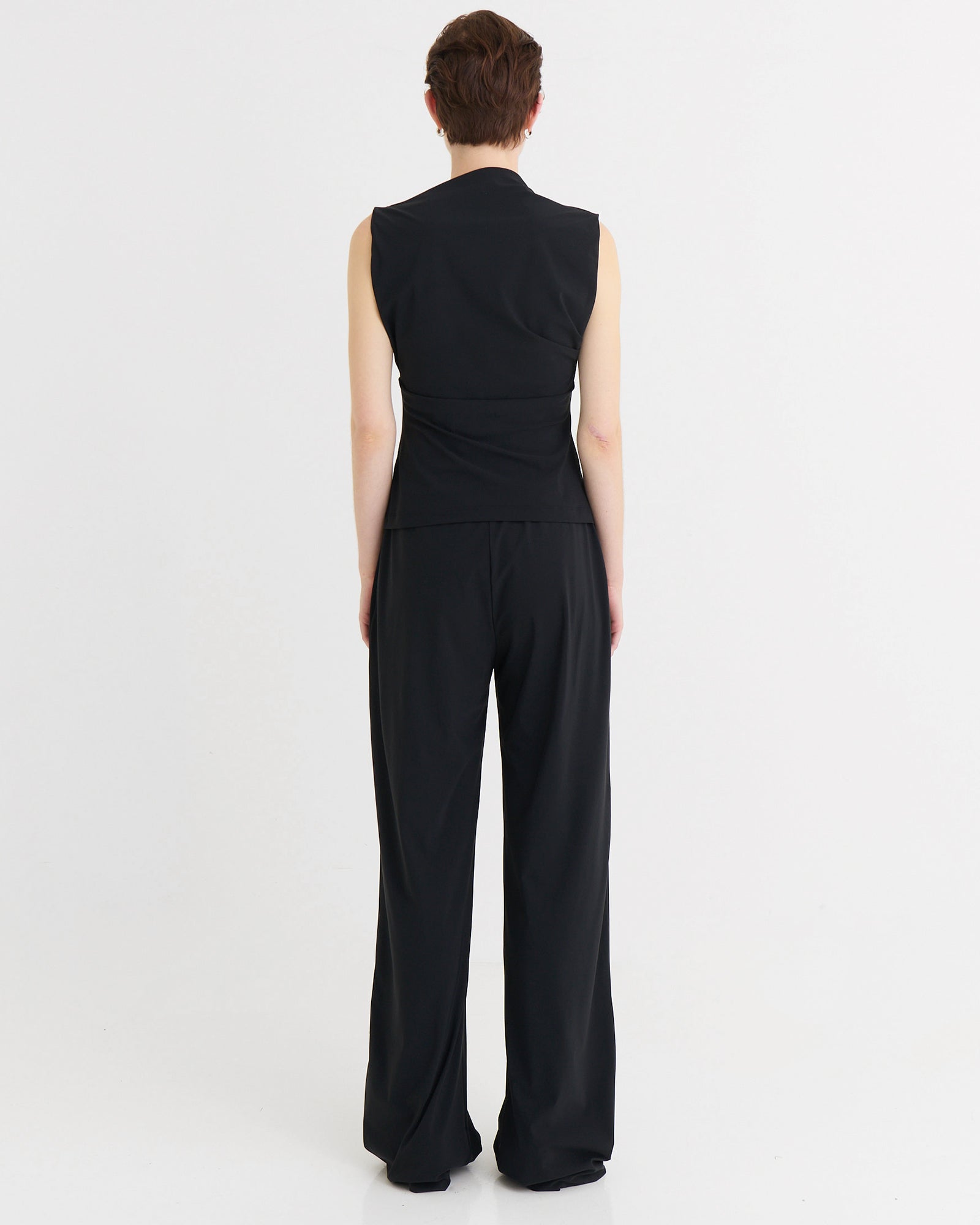 Wide fit pants, Black