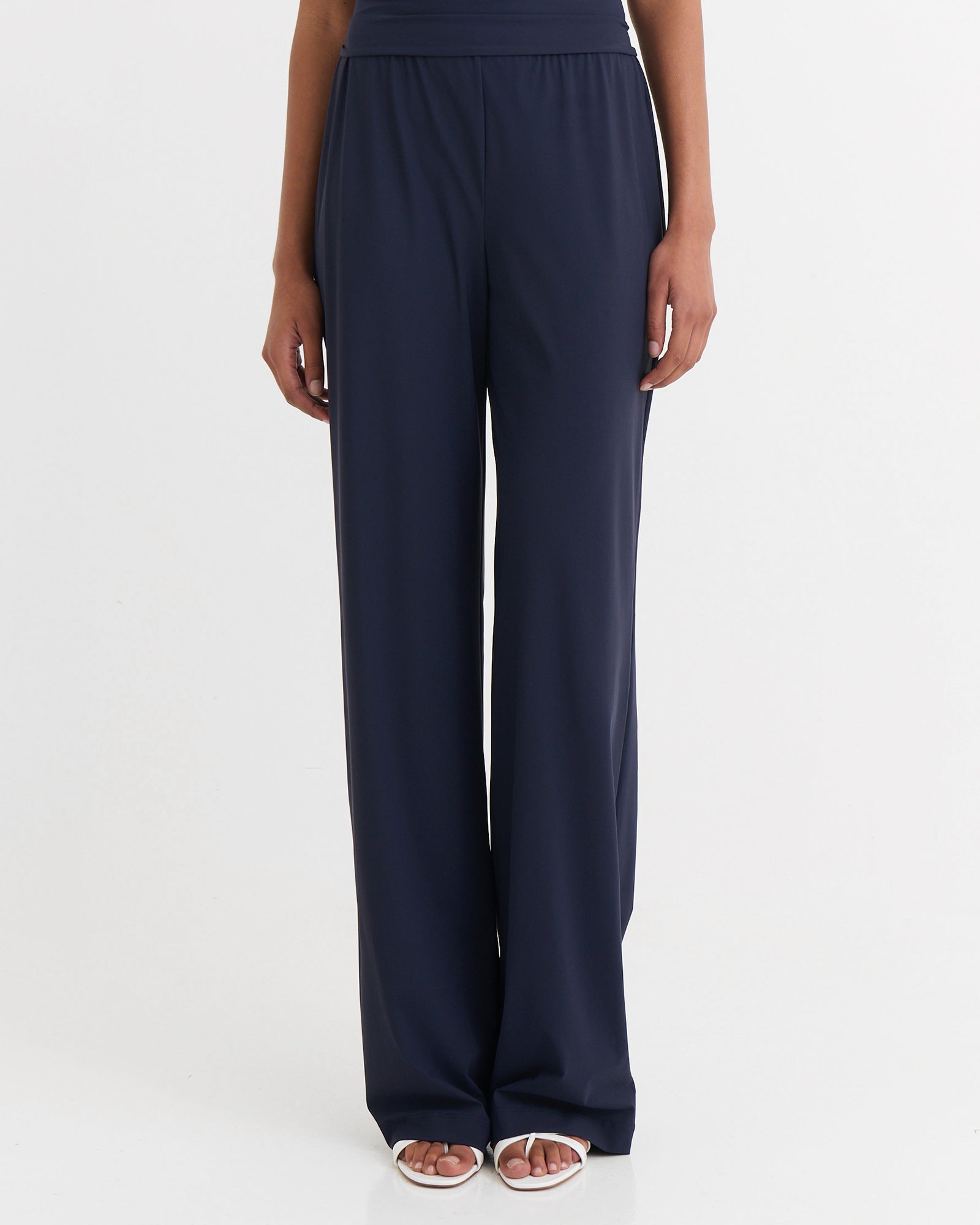 Wide fit pants, Navy