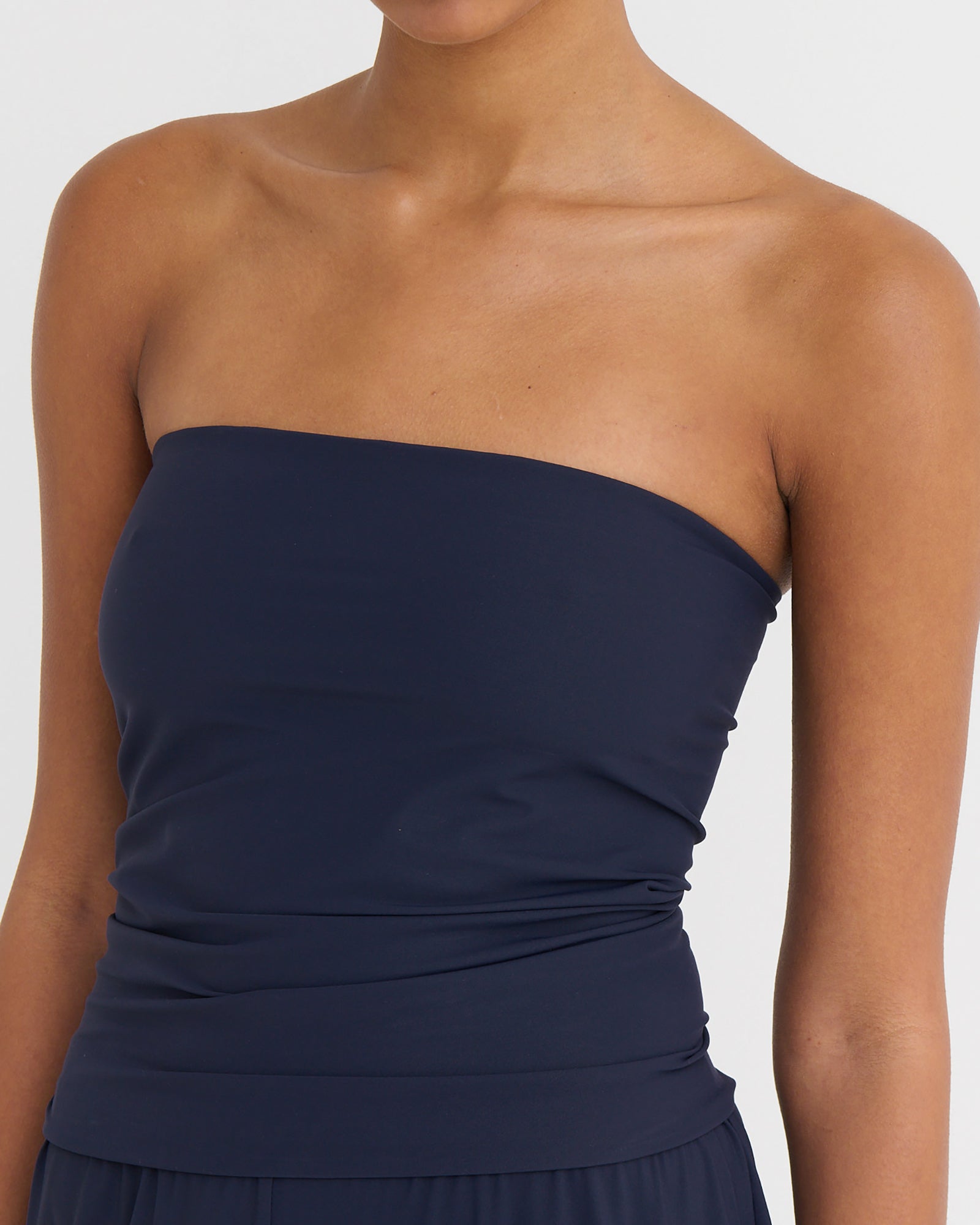 Strapless bandeau top, Navy