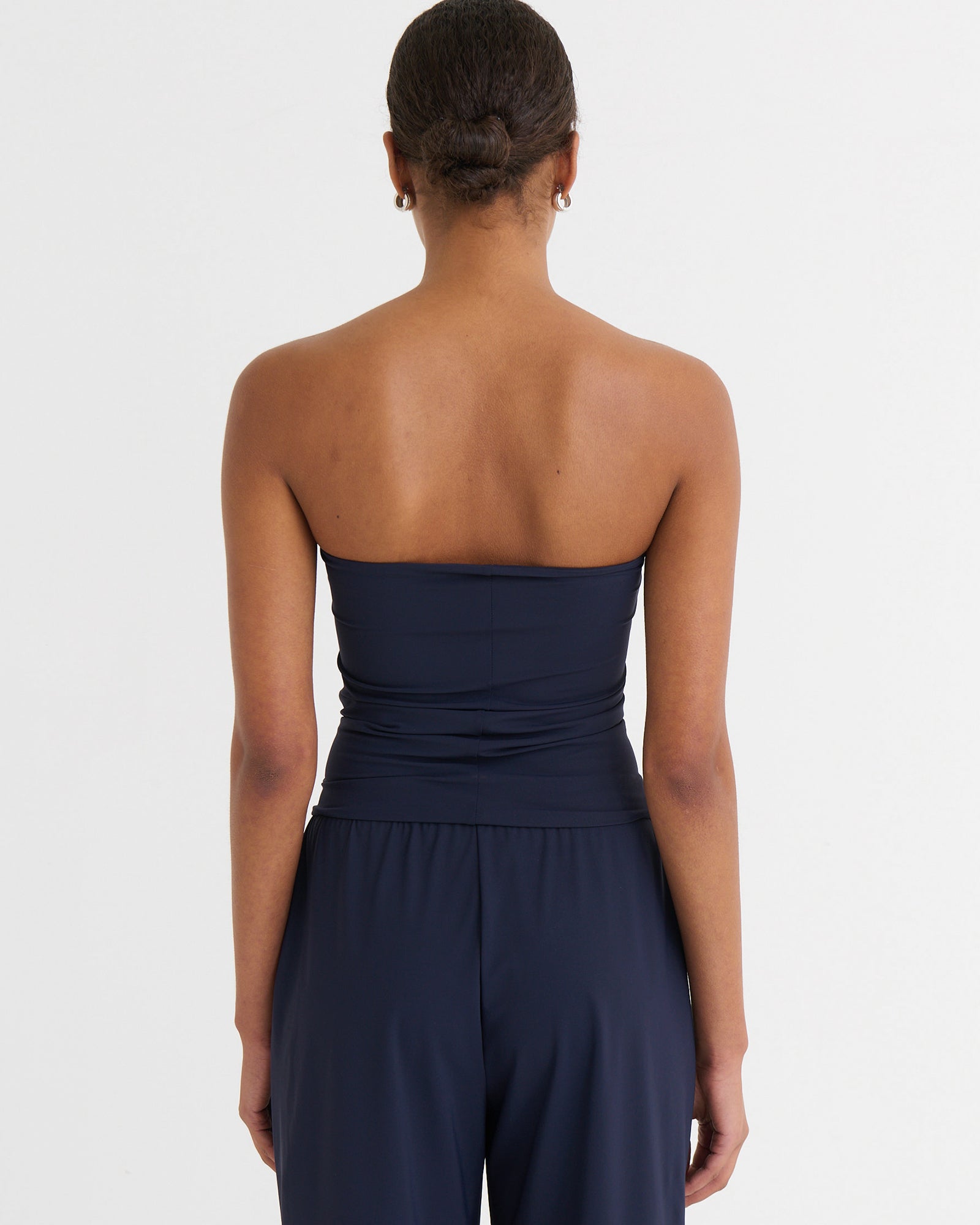 Strapless bandeau top, Navy