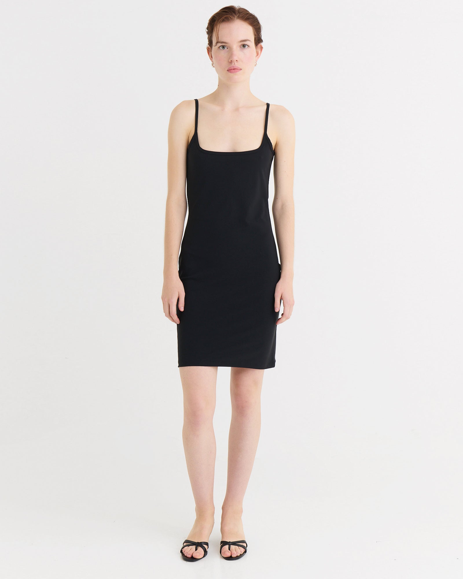 Spaghetti tank dress, Black