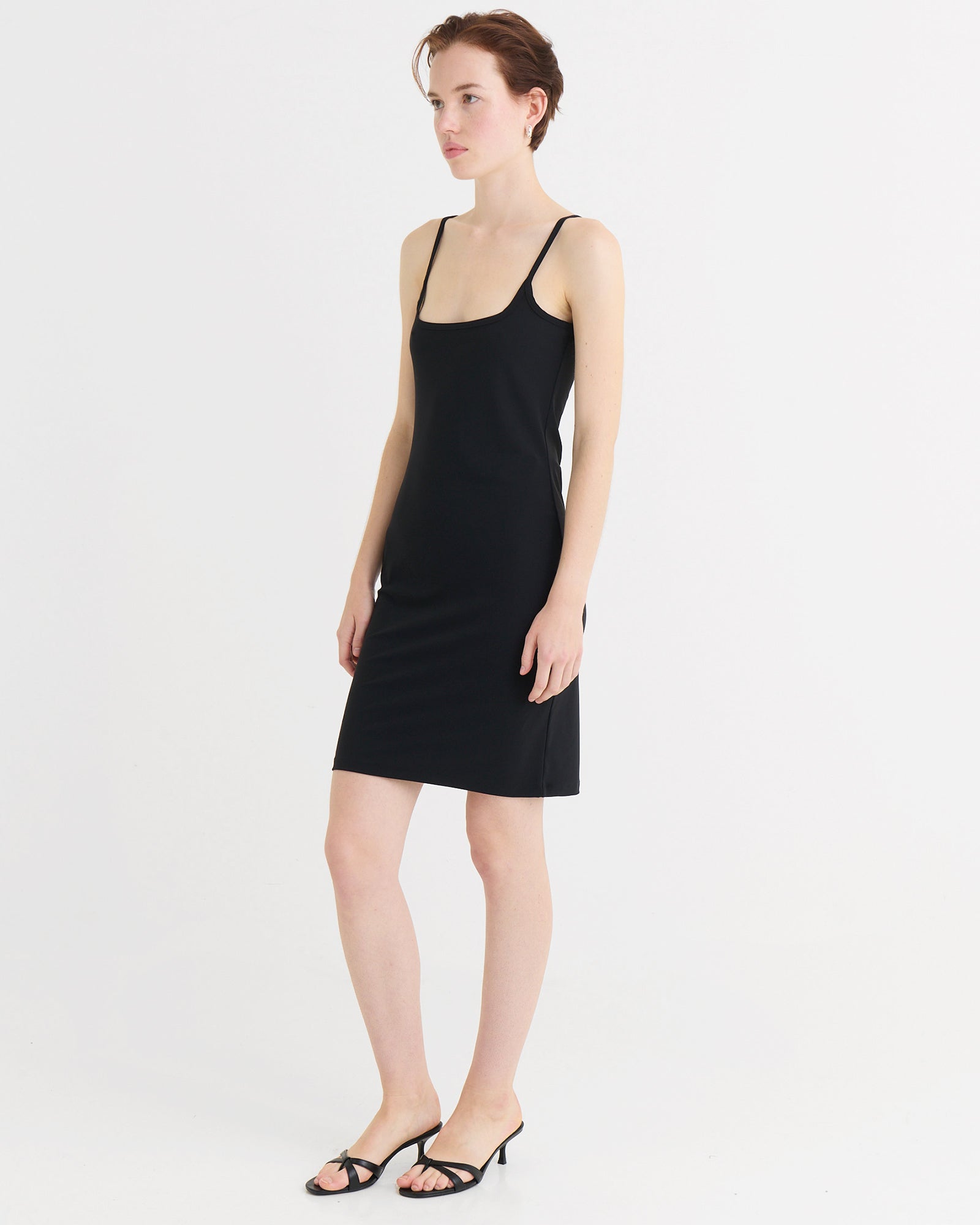 Spaghetti tank dress, Black