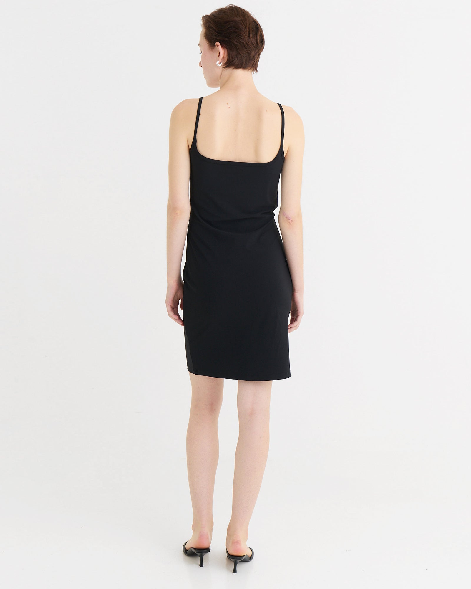 Spaghetti tank dress, Black