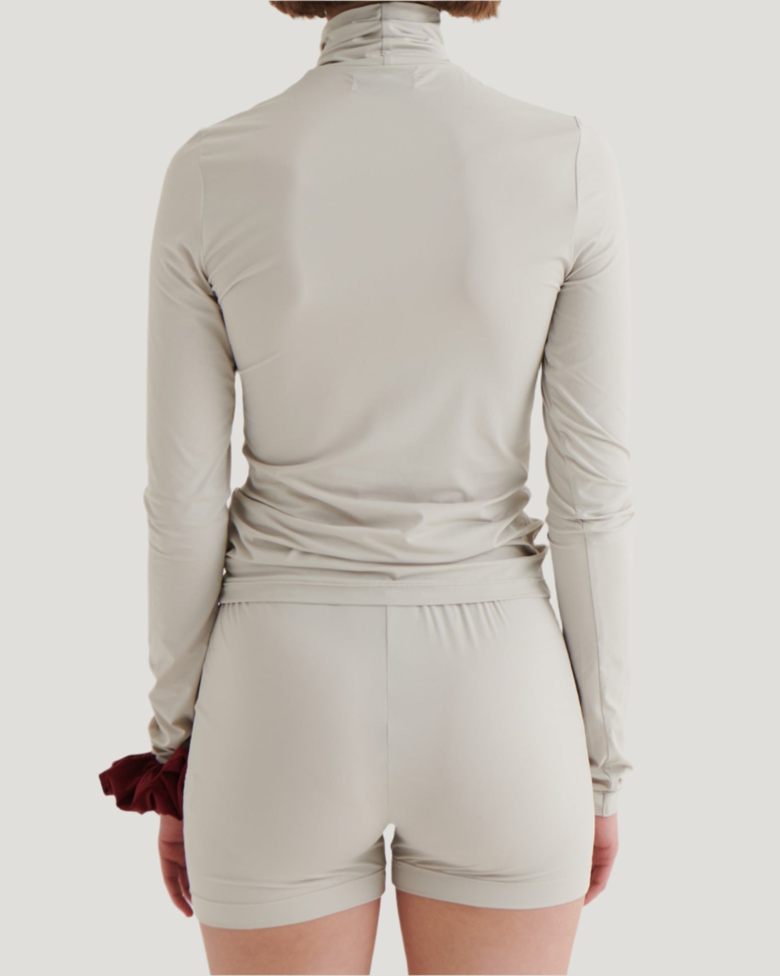 Second skin longsleeve turtleneck, Stone