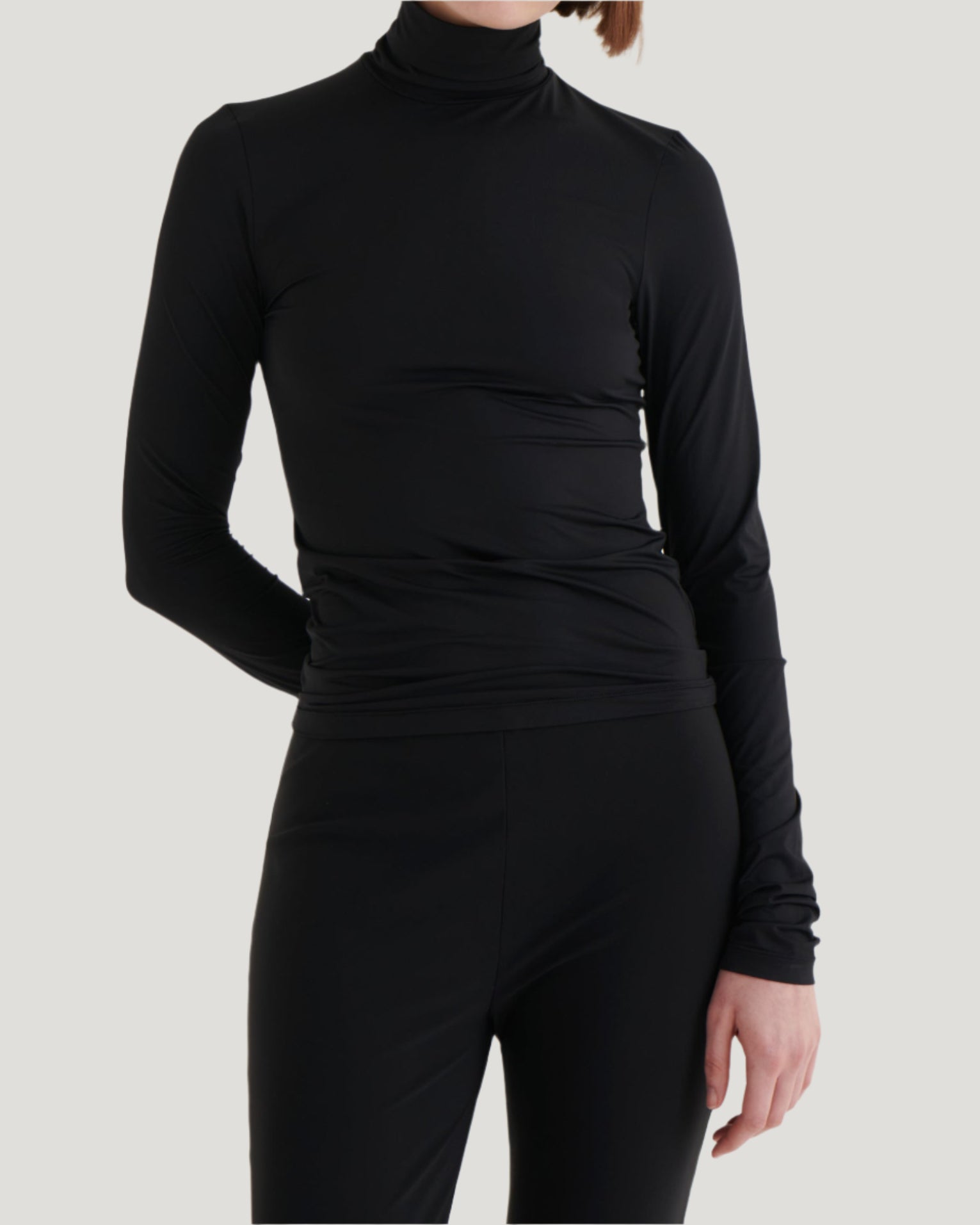 Second skin longsleeve turtleneck, Black