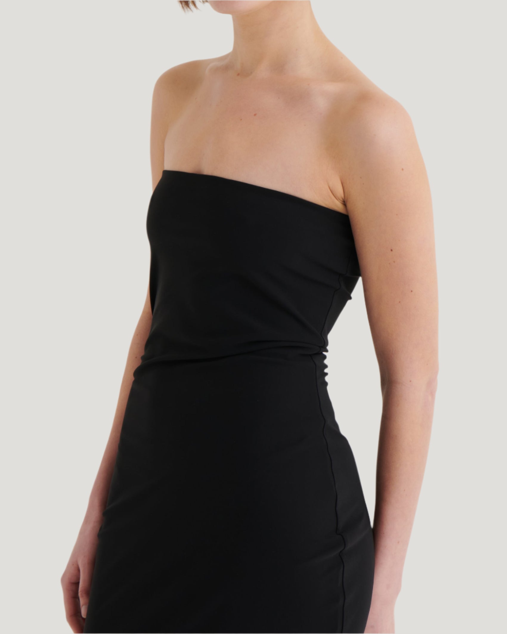 Strapless bandeau dress, Black